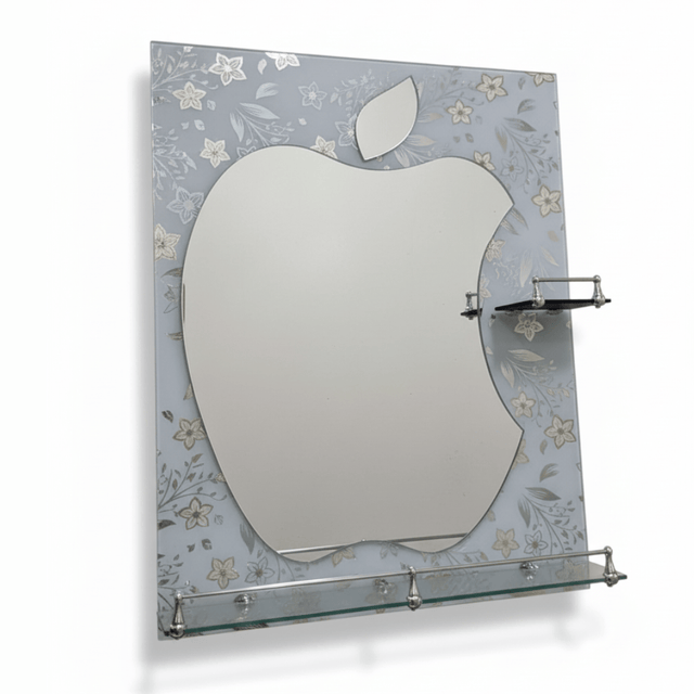 Padmore Bathroom Mirrors Apple Bathroom Mirror with Double Glass Shelf 60x80cm