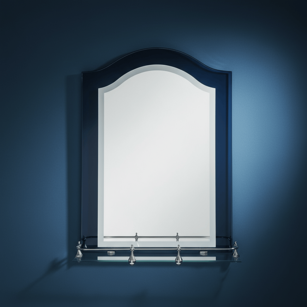 Padmore Bathroom Mirrors Chelsea Bathroom Mirror with Glass Shelf - 60x45cm