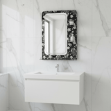 Padmore Bathroom Mirrors Dark Flower Bathroom Mirror with Triple Glass Shelf 50x70cm