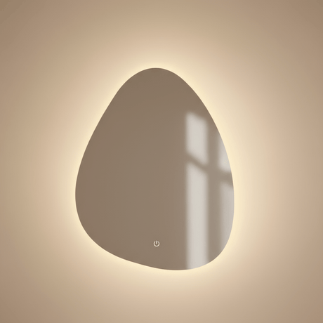 Padmore Bathroom Mirrors Irregular Wall Mount Touch Screen LED Vanity Mirror 50x70cm