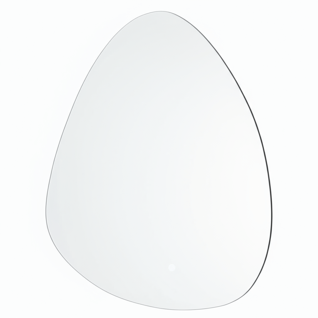 Padmore Bathroom Mirrors Irregular Wall Mount Touch Screen LED Vanity Mirror 60x40cm