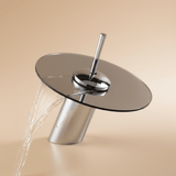 Padmore Bathroom Faucet Modern Style Bathroom Hot & Cold Round Glass Waterfall Tap