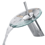 Padmore Bathroom Faucet Modern Style Bathroom Hot & Cold Round Glass Waterfall Tap