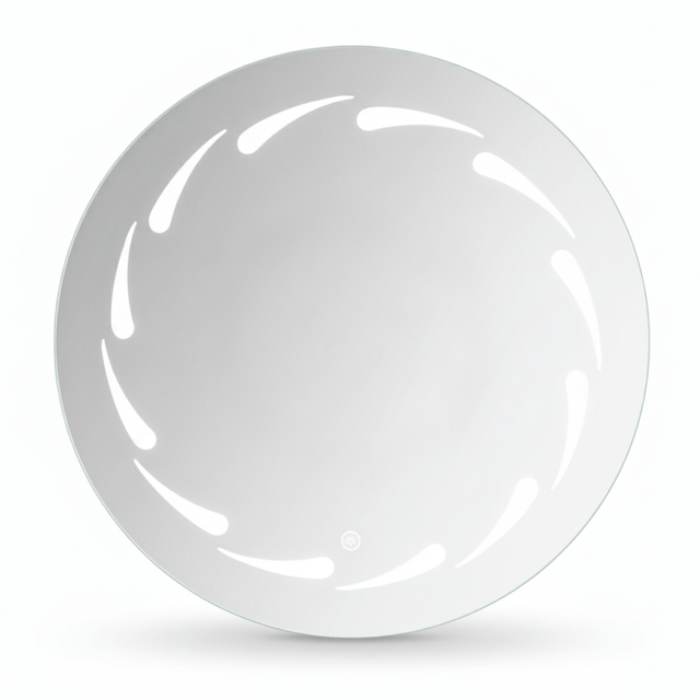 Padmore Bathroom Vanity & Cabinets Round Led Touch Screen Bathroom Mirror 50cm x 50cm