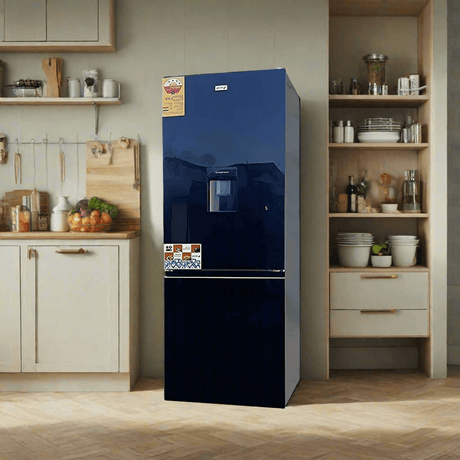 Pearl Refrigerators & Freezers Pearl 251L Bottom Freezer + Dispenser Refrigerator - PF-334BWD-2B
