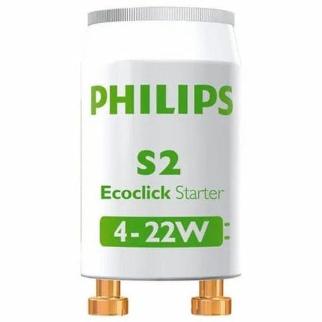 Philips Lamps & Lightings Philips S2 Standard Universal Fluorescent Starter 4-22 Watt 2BL 220/240V