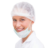 PPE Janitorial & Cleaning Disposable 100 Pieces Non-woven Hair Net Bouffant Blue