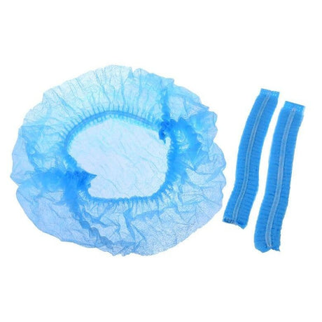 PPE Janitorial & Cleaning Disposable 100 Pieces Non-woven Hair Net Bouffant Blue