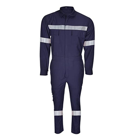 PPE Safety Clothing Navy Blue Complete Work Wear Coverall With Reflector