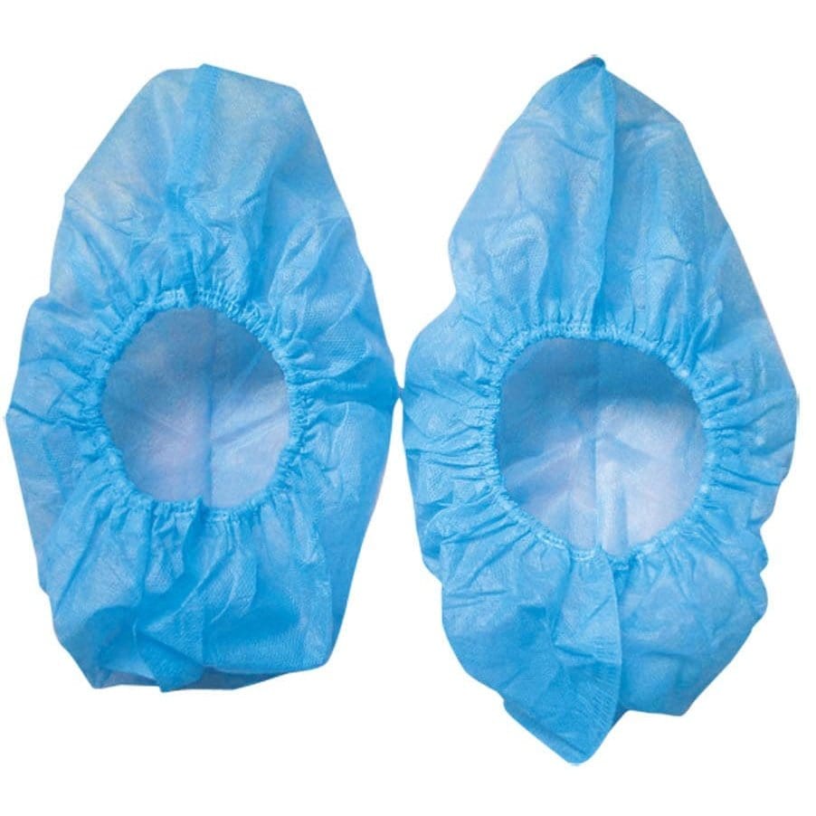 PPE Janitorial & Cleaning Non-Woven 100-pieces Blue Disposable Shoe Cover