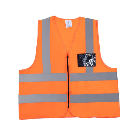 PPE Safety Clothing Orange Reflective Safety Vest With ID Pouch