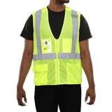 PPE Safety Clothing Orange Reflective Safety Vest With ID Pouch