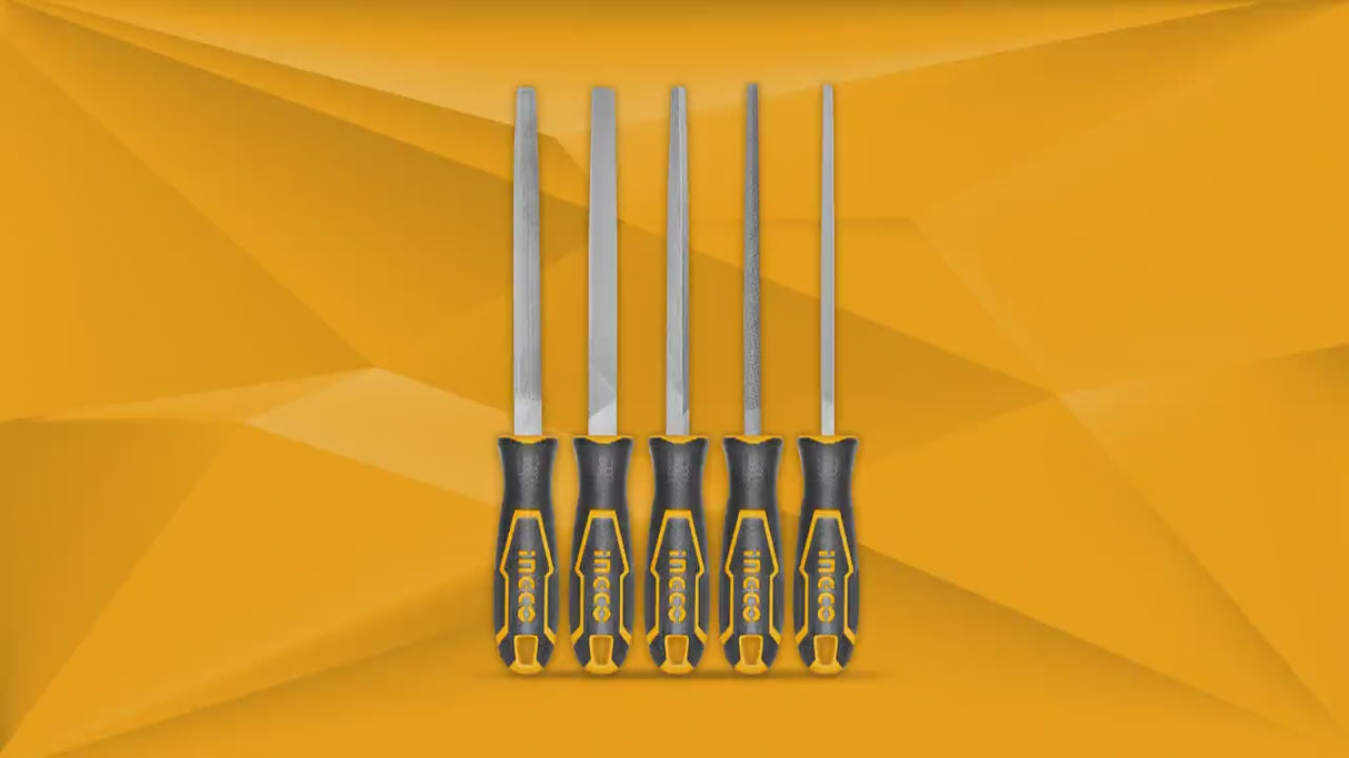 Ingco 8" 5-Piece Steel File Set – HKTFS0508