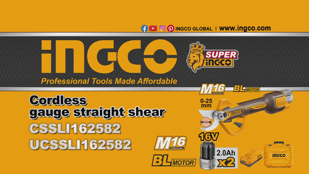 Ingco 16V Cordless Gauge Straight Shear – CSSLI162582