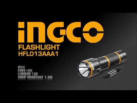 Ingco Waterproof Non-Rechargeable LED Flashlight - HFL013AAA1