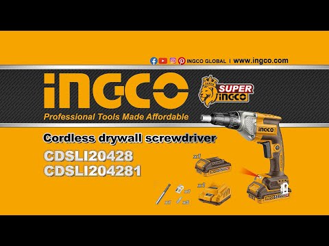 Ingco 20V Cordless Drywall Screwdriver With Battery And Charger - CDSLI204281