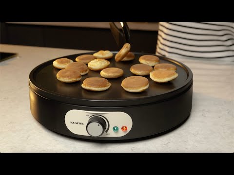 Kumtel 30cm Non-Stick Crepe Pancake Maker with Adjustable Temperature 1000W - HPM-02