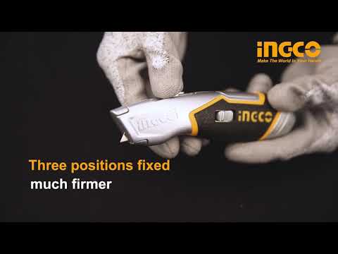 Ingco Utility Knife with Zinc Alloy Shell - HUK618