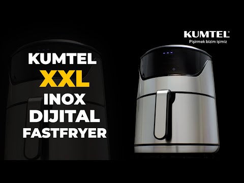 Kumtel 6L Stainless Steel Digital Rapid-Air Air Fryer with Digital Controls 1800W - HAF-08
