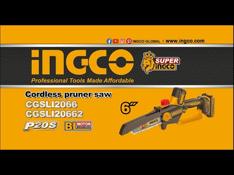 Ingco 20V Lithium-Ion Cordless Pruner Saw with 6" Bar  - CGSLI20662
