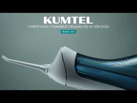 Kumtel 200ml Rechargeable Water Flosser with 4 Modes & 3 Heads 7W - HDD-01