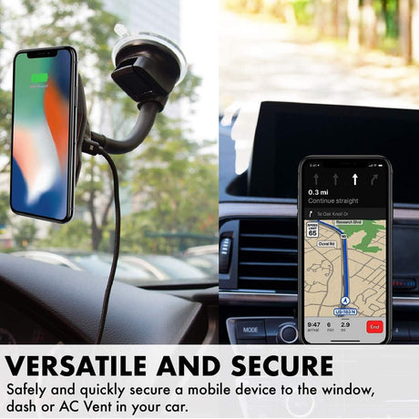 Promate Power & Charging Accessories Promate 10W Qi Magnetic Wireless Car Charging Mount - AuraMount-3