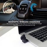 Promate Power & Charging Accessories Promate 10W Qi Wireless Car Charger Phone Mount with Auto Clamp - AuraMount-BT