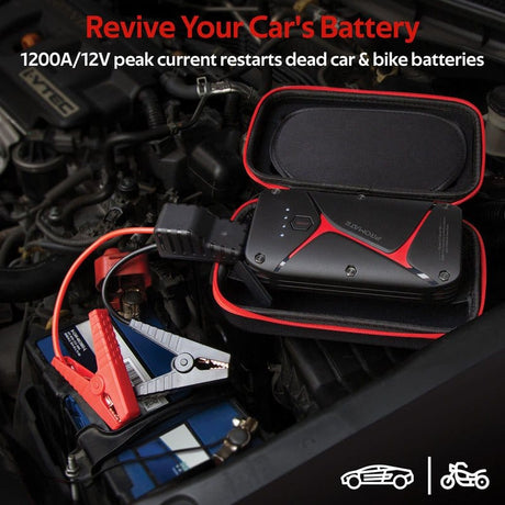 Promate Auto Battery Accessories Promate 1200A/12V Heavy Duty Car Battery Booster with 16000mAh Power Bank - SparkTank-16
