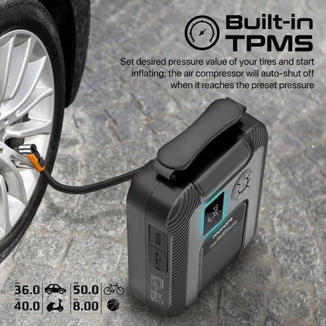Promate Auto Battery Accessories Promate 1200A/12V Heavy Duty Car Jump Starter with 150PSI Air Compressor & Power Bank - PatrolPack