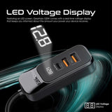 Promate Power & Charging Accessories Promate 120W RapidCharge™ Car Charger with Multi-Port Backseat Charging Hub - Gearhub-120W