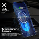 Promate Power & Charging Accessories Promate 15W MagSafe Transparent Car Wireless Charger - LucidMount-15