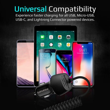 Promate Power & Charging Accessories Promate 3.4A Multi-Connect Universal Car Charger with USB Port - VolTrip-Uni