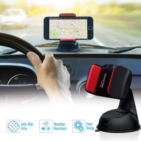 Promate Power & Charging Accessories Promate 3-in-1 Car Charger & Mount Accessory Kit - Carkit-HM