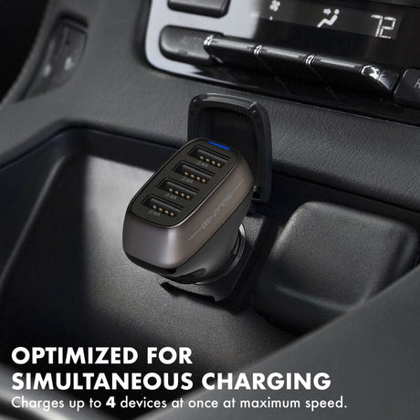 Promate Power & Charging Accessories Promate 48W Fast Charging 4-Port Rapid USB Car Charger - Scud-48