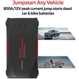Promate Auto Battery Accessories Promate 800A/12V Car Jump Starter with 10000mAh Power Bank - SparkTank-10