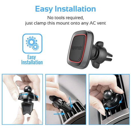 Promate Navigation & Smart Devices Promate Anti-Slip Magnetic Car AC Vent Phone Mount - AirGrip-1