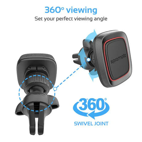 Promate Navigation & Smart Devices Promate Anti-Slip Magnetic Car AC Vent Phone Mount - AirGrip-1