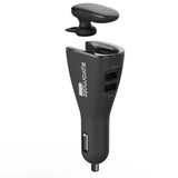 Promate Audio & Entertainment Promate Bluetooth Headset with Dual USB Car Charger - Aria-2