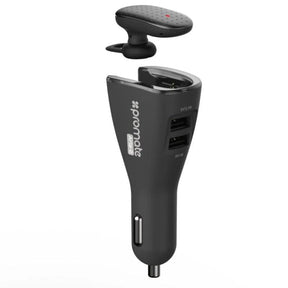 Promate Audio & Entertainment Promate Bluetooth Headset with Dual USB Car Charger - Aria-2