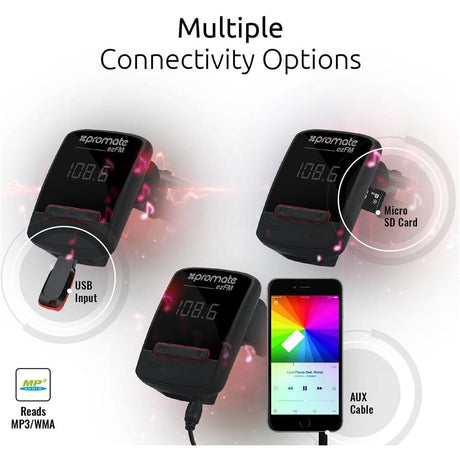 Promate Audio & Entertainment Promate Car FM Modulator with USB Charging Port - EzFM