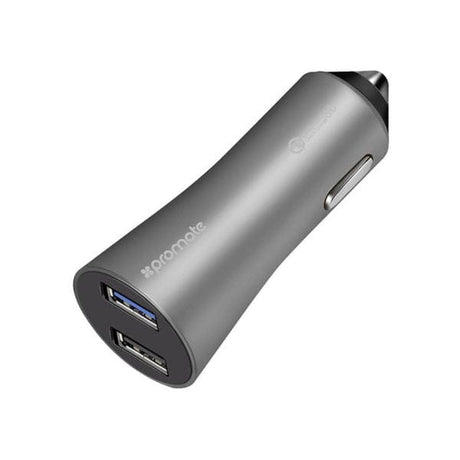 Promate Power & Charging Accessories Promate Fast 3.0 Dual USB Port Car Charger - Robust-QC3