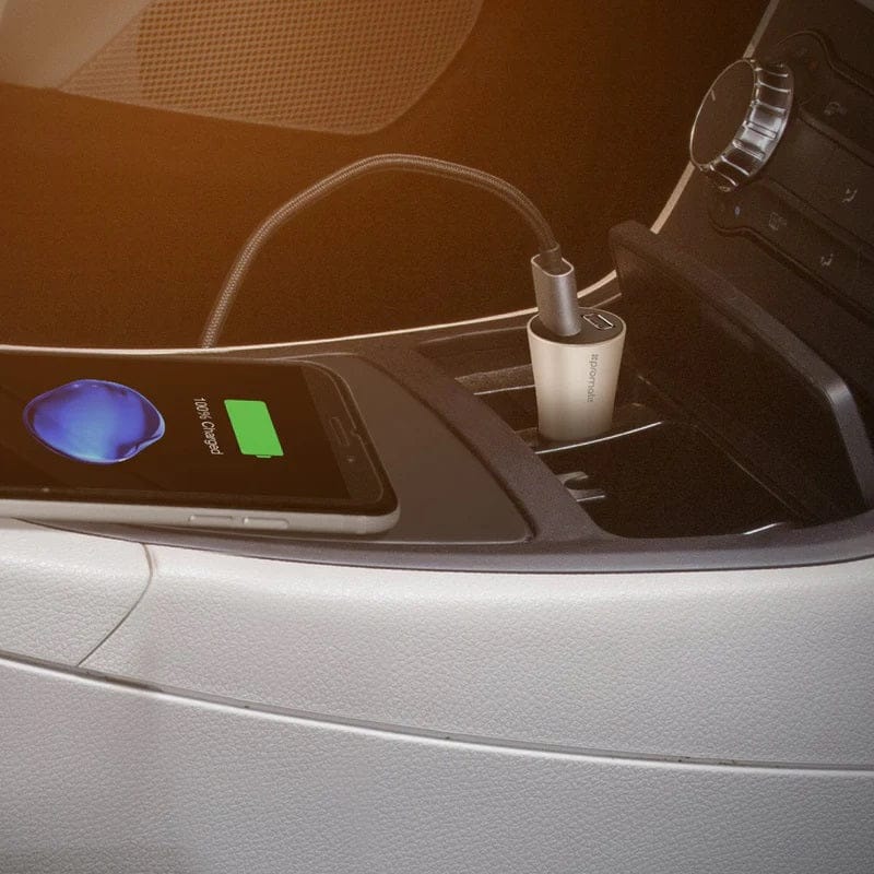 Promate Power & Charging Accessories Promate Fast 3.0 Dual USB Port Car Charger - Robust-QC3