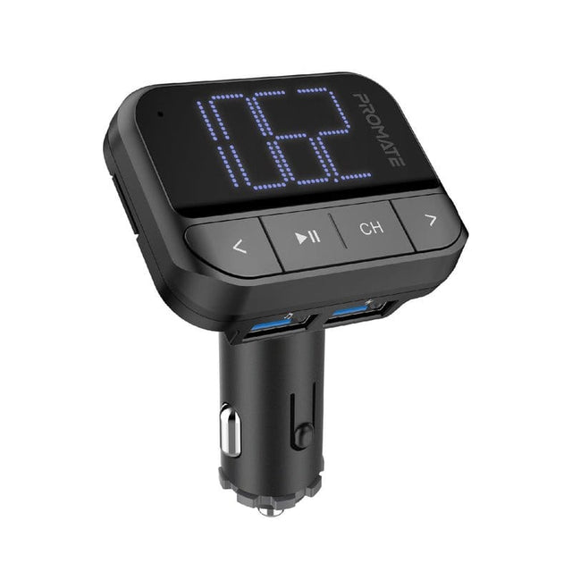 Promate Audio & Entertainment Promate In-Car FM Transmitter with Dual USB Ports - EzFM-2