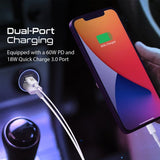 Promate Power & Charging Accessories Promate RapidCharge™ Mini Car Charger with 60W Power Delivery & Quick Charge 3.0 - Bullet-PD60