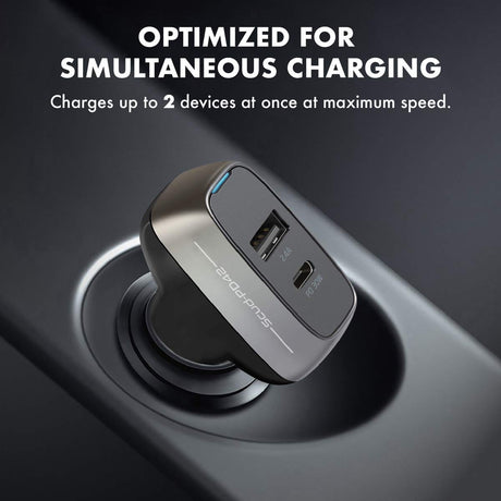 Promate Power & Charging Accessories Promate Ultra-Fast 42W Type-C Power Delivery Car Lighter Adapter - Scud-PD42
