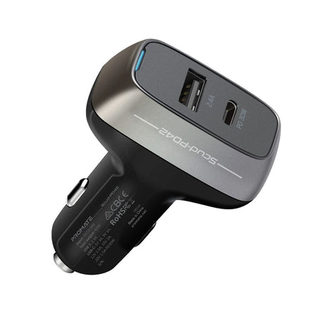 Promate Power & Charging Accessories Promate Ultra-Fast 42W Type-C Power Delivery Car Lighter Adapter - Scud-PD42