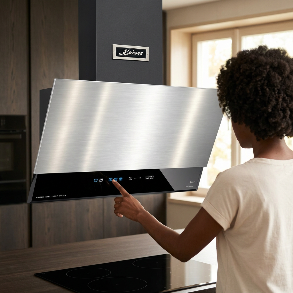 Rear-view scene using the steel hood’s touch controls