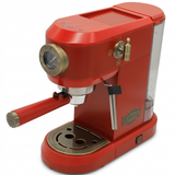 Red Kaiser Empire espresso machine on white