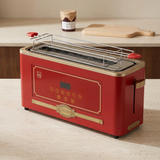 Red Kaiser toaster on a premium kitchen breakfast counter