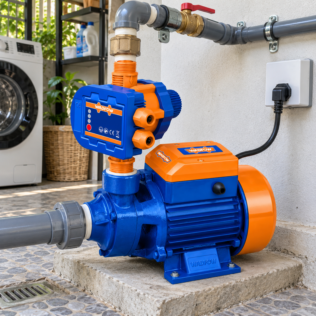 Wadfow Standard Home Water Pressure System 1HP + Automatic Control | Supply Master Complete